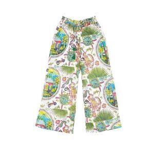 Two's Company Hampton Beach Drawstring Wide Leg Pants Women's Size Small/Medium